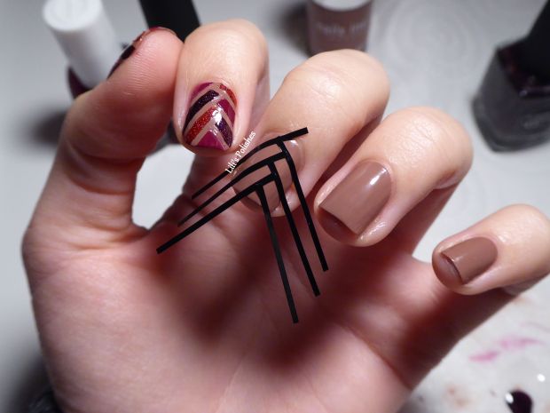 Tape Mani - Braided with Nails Inc, Essie and Il était un vernis (1)